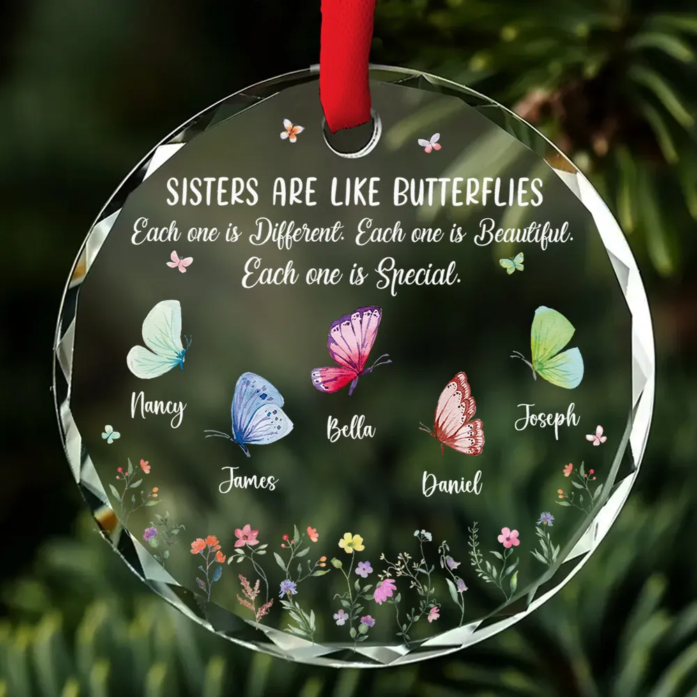Sister Are The Gardeners Of Our Souls - Personalized Glass Ornament - Gift For Sisters - NA94 - Image 4