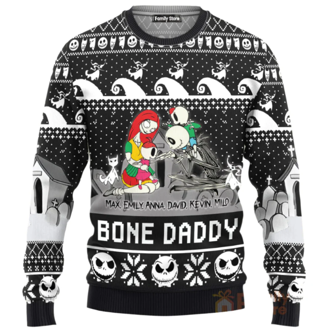 Skeleton Nibc - Personalized Ugly Sweatshirt - Gift For Couple, Husband Wife, Anniversary, CL14 NH96