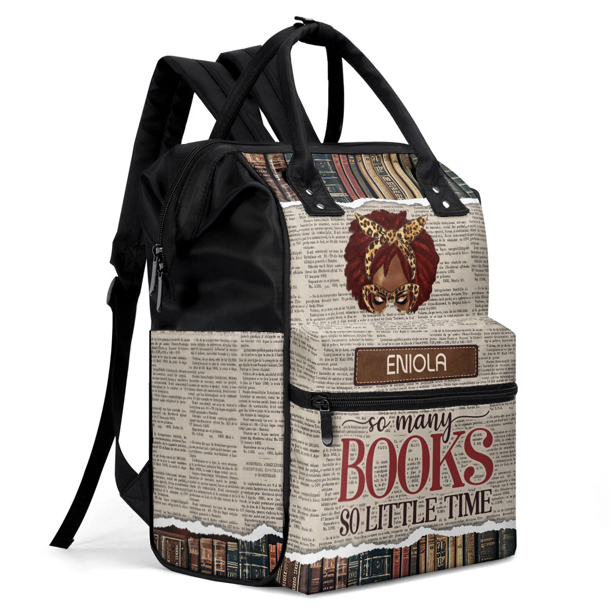 So Many Books So Little Time - Personalized Duckbilled Backpack - Gift For Book Lovers, Readers, Women | HH01 - Image 4