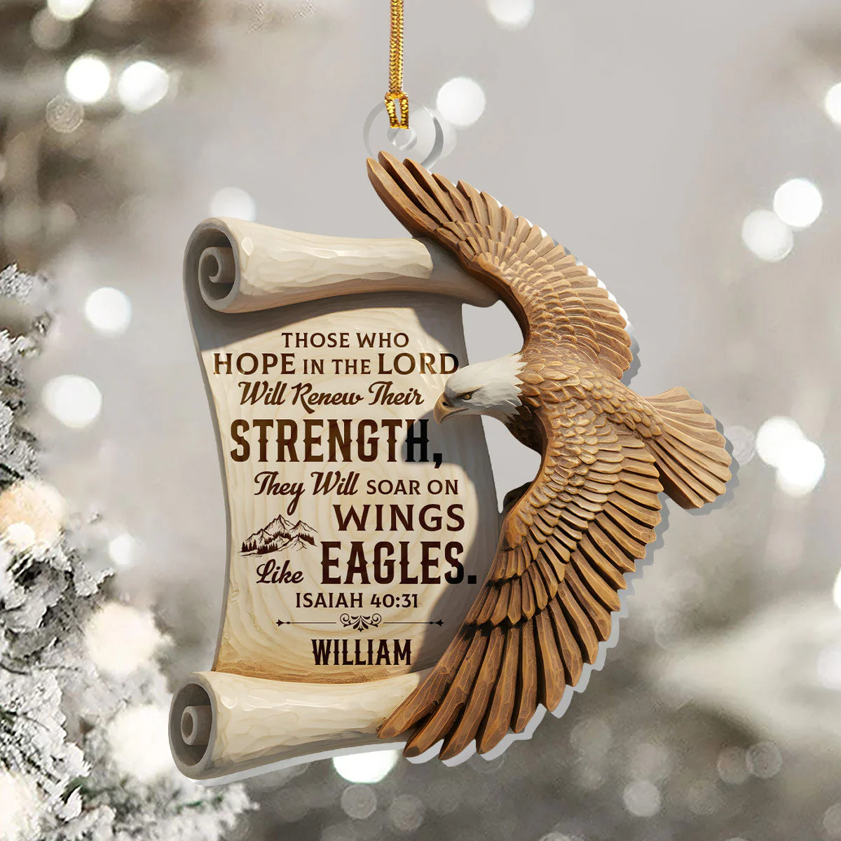 Soar On Wings Of Faith - Personalized 1-Layer Acrylic Ornament HL128 - Image 5