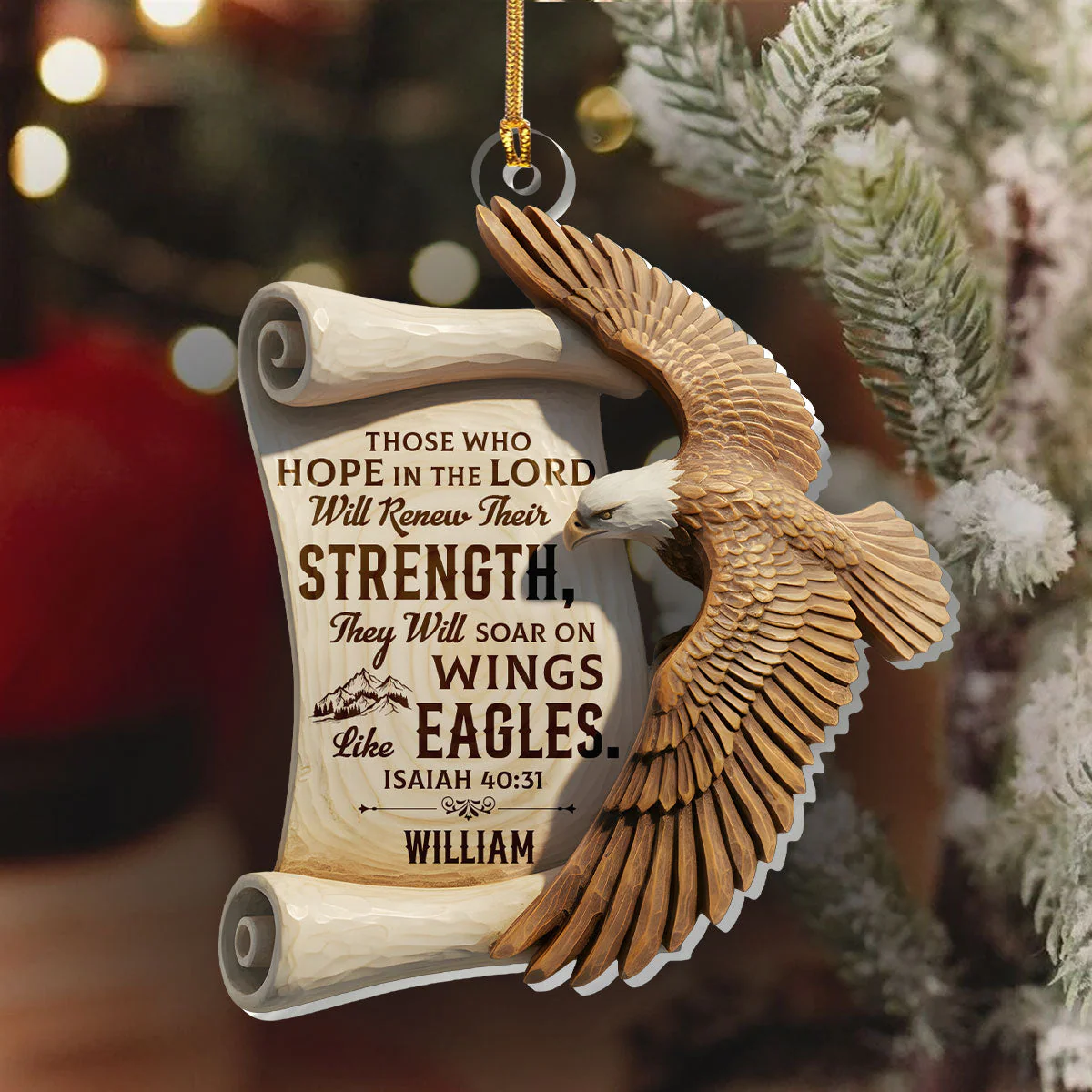Soar On Wings Of Faith - Personalized 1-Layer Acrylic Ornament HL128 - Image 6