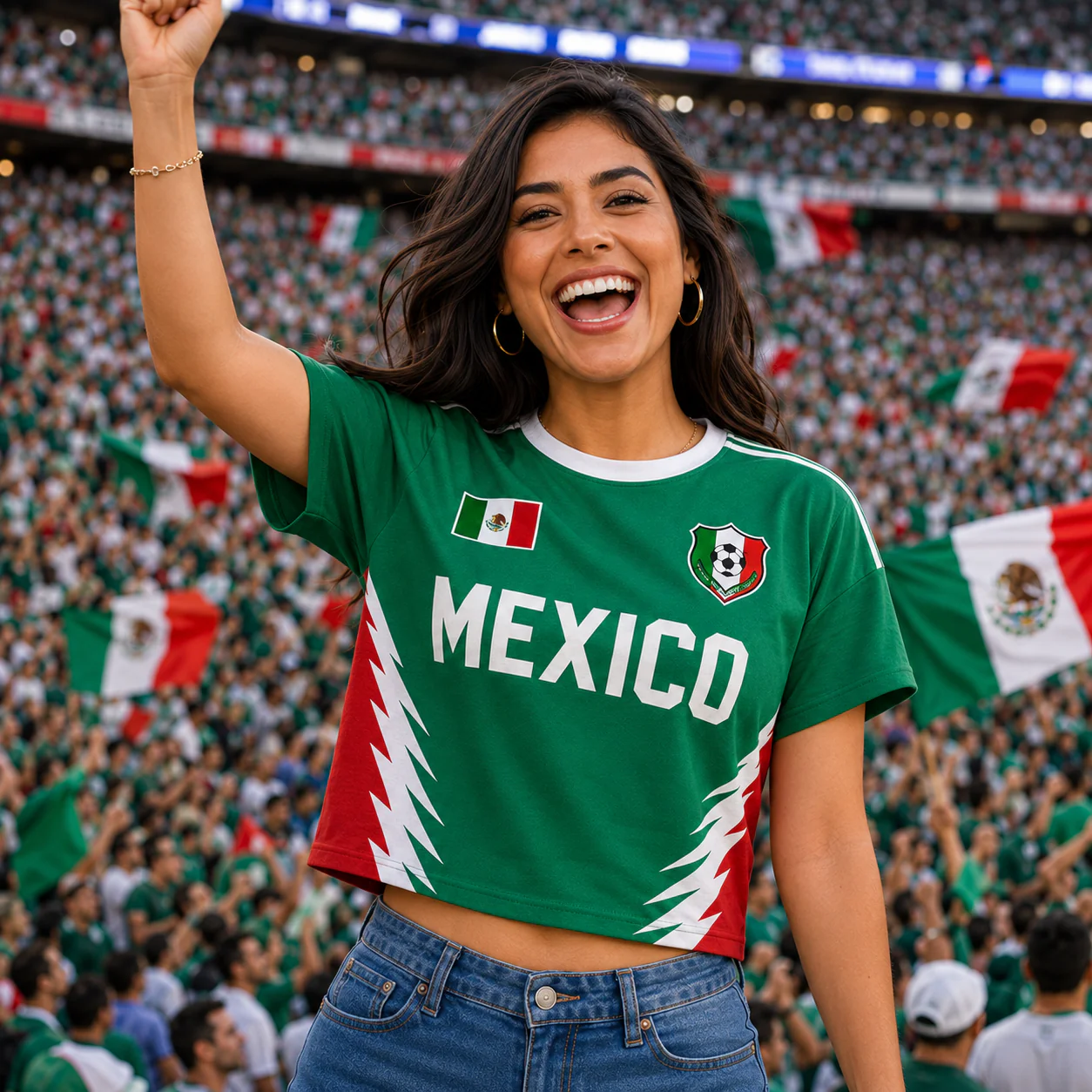 Soccer Championship 2026 Mexico - Personalized Soccer Jersey Crop Tee - Birthday Gifts For Football Lovers, Sports Fans, Sports Lovers - Image 6