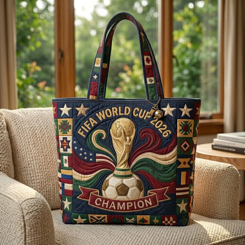 Soccer World Championship 2026 - Personalized Quilted Tote Bag - Gift For Fan
