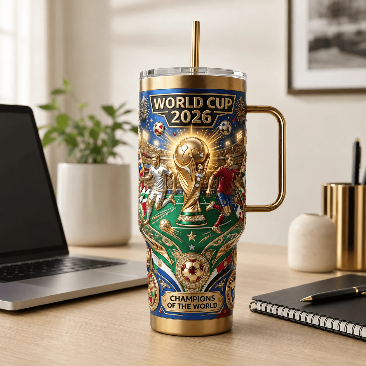 Soccer Champions Of The World - Personalized Tumbler - Gift For Football Fans - Image 4