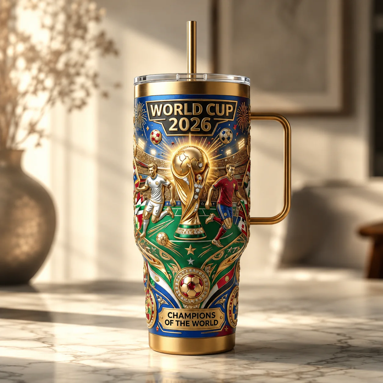 Soccer Champions Of The World - Personalized Tumbler - Gift For Football Fans - Image 5