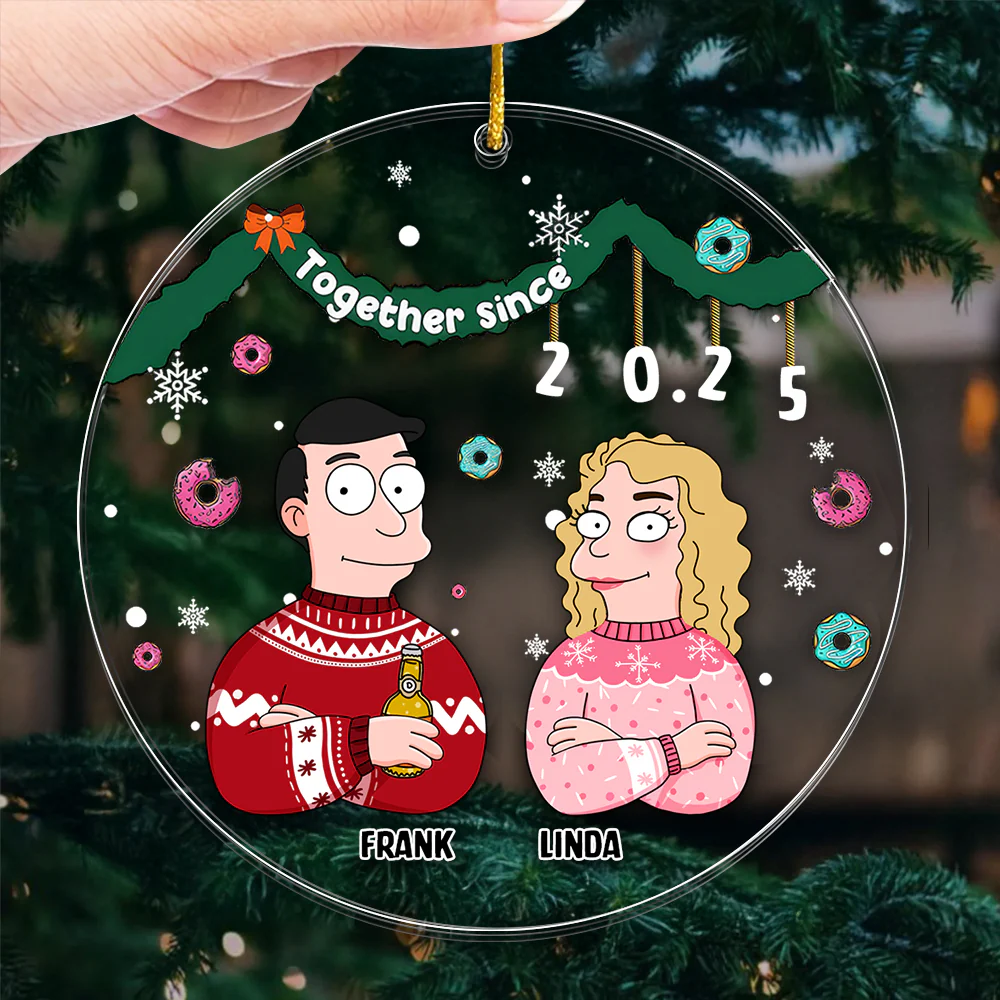 Together Since - Personalized Acrylic Ornament - Gifts For Couple, Christmas | CL58 TD118 - Image 3