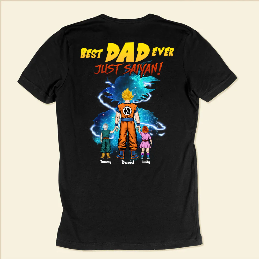 DrBa Songoku Galaxy Blue Just Saiyan Dad - Gift For Dad, Father's Day - Personalized TShirt CL03
