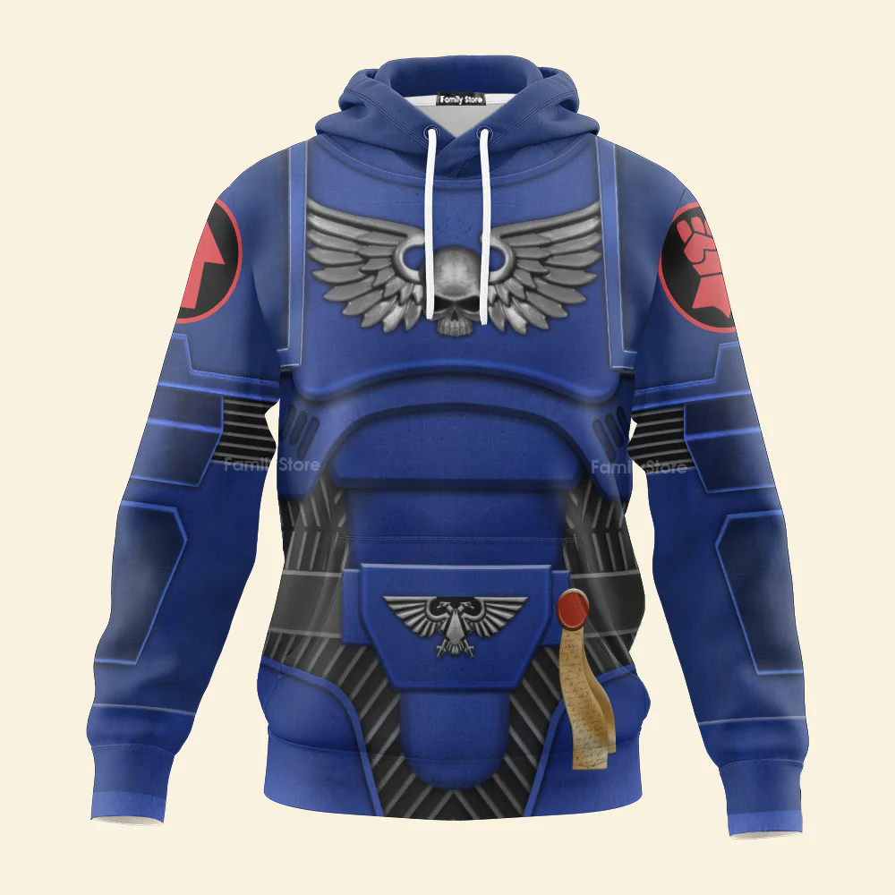 Space Marines Crimson Fists - Costume Cosplay Hoodie Sweatshirt Sweatpants CSWRH029 - Image 2