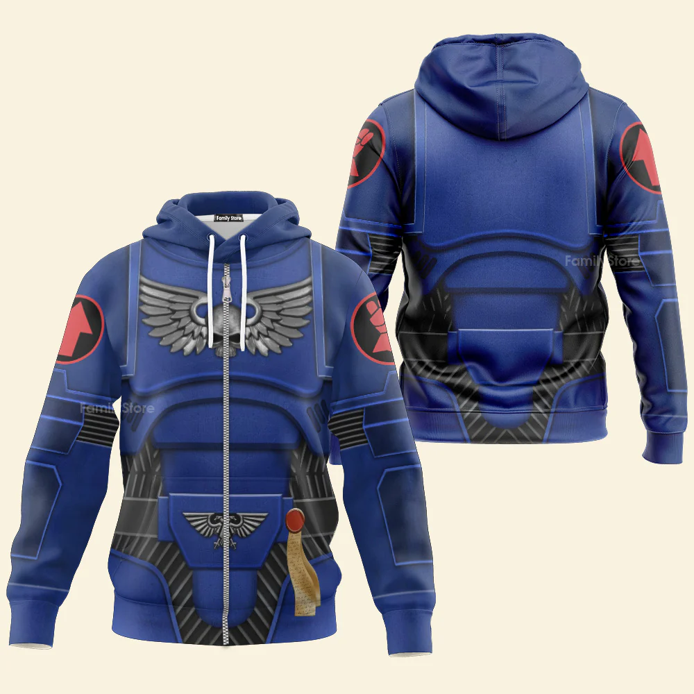 Space Marines Crimson Fists - Costume Cosplay Hoodie Sweatshirt Sweatpants CSWRH029 - Image 4