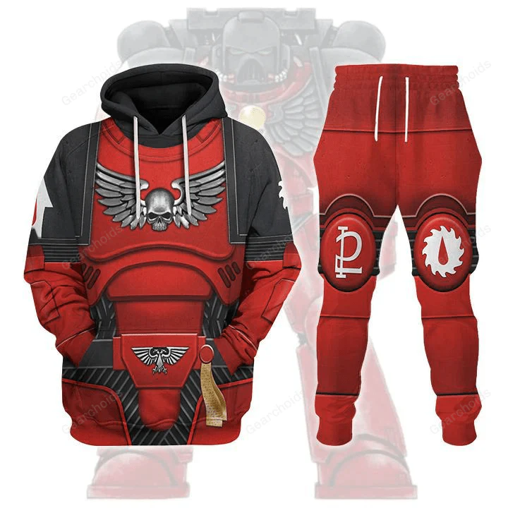 Space Marines Flesh Tearers V2 - Costume Cosplay Hoodie Sweatshirt Sweatpants CSWRH060