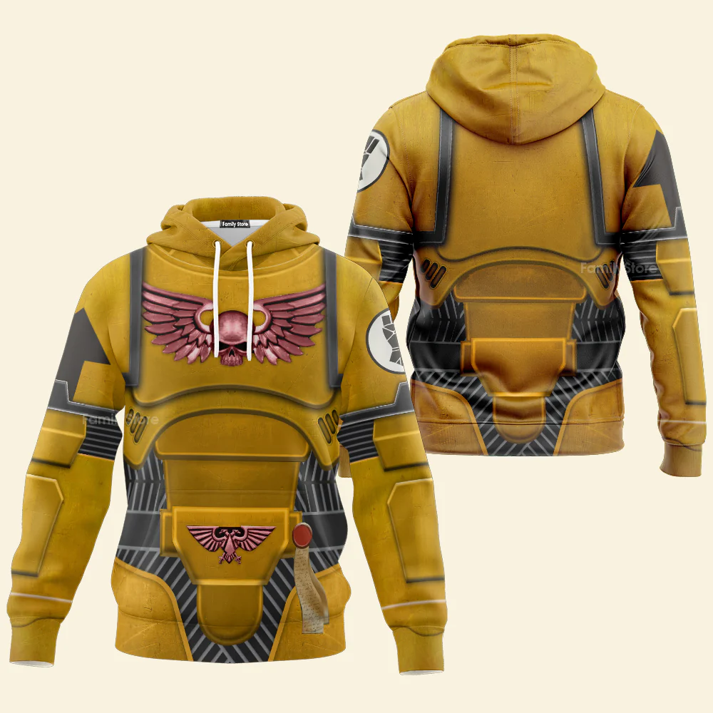 Space Marines Imperial Fists - Costume Cosplay Hoodie Sweatshirt Sweatpants CSWRH107 - Image 3