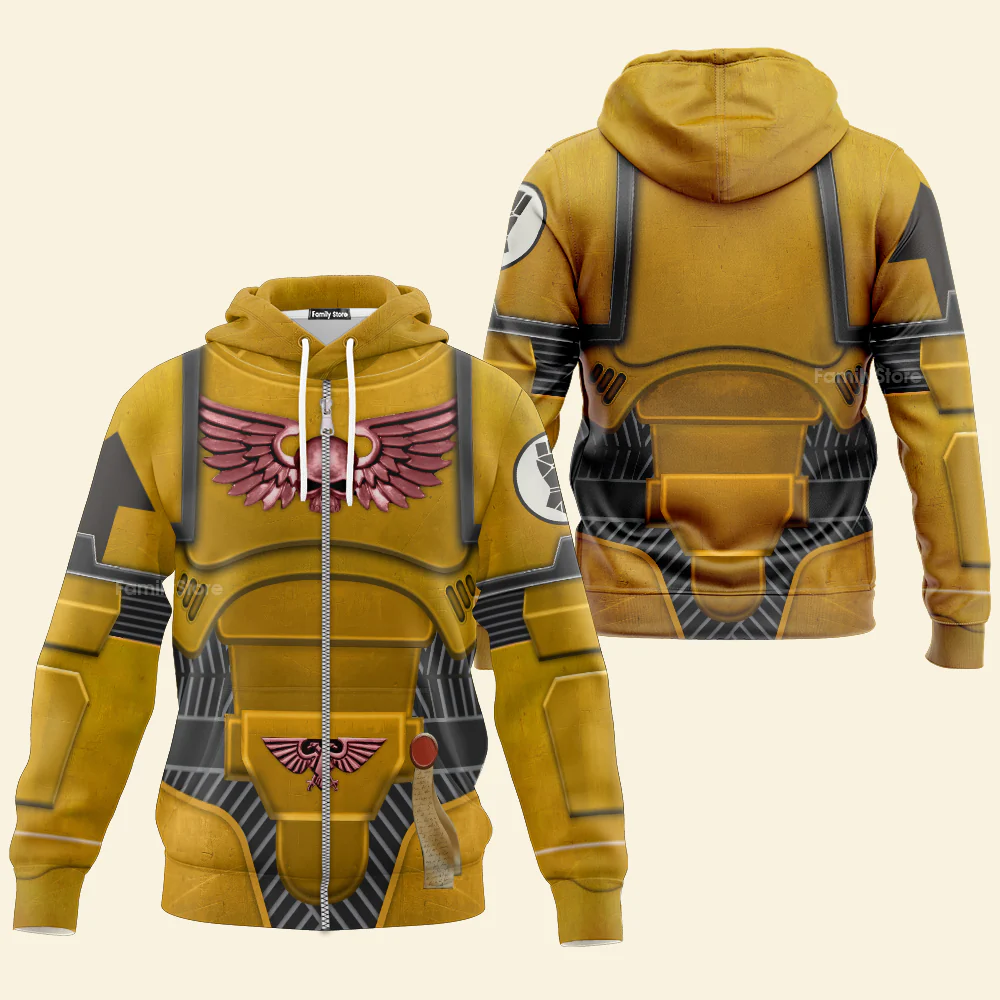 Space Marines Imperial Fists - Costume Cosplay Hoodie Sweatshirt Sweatpants CSWRH107 - Image 4