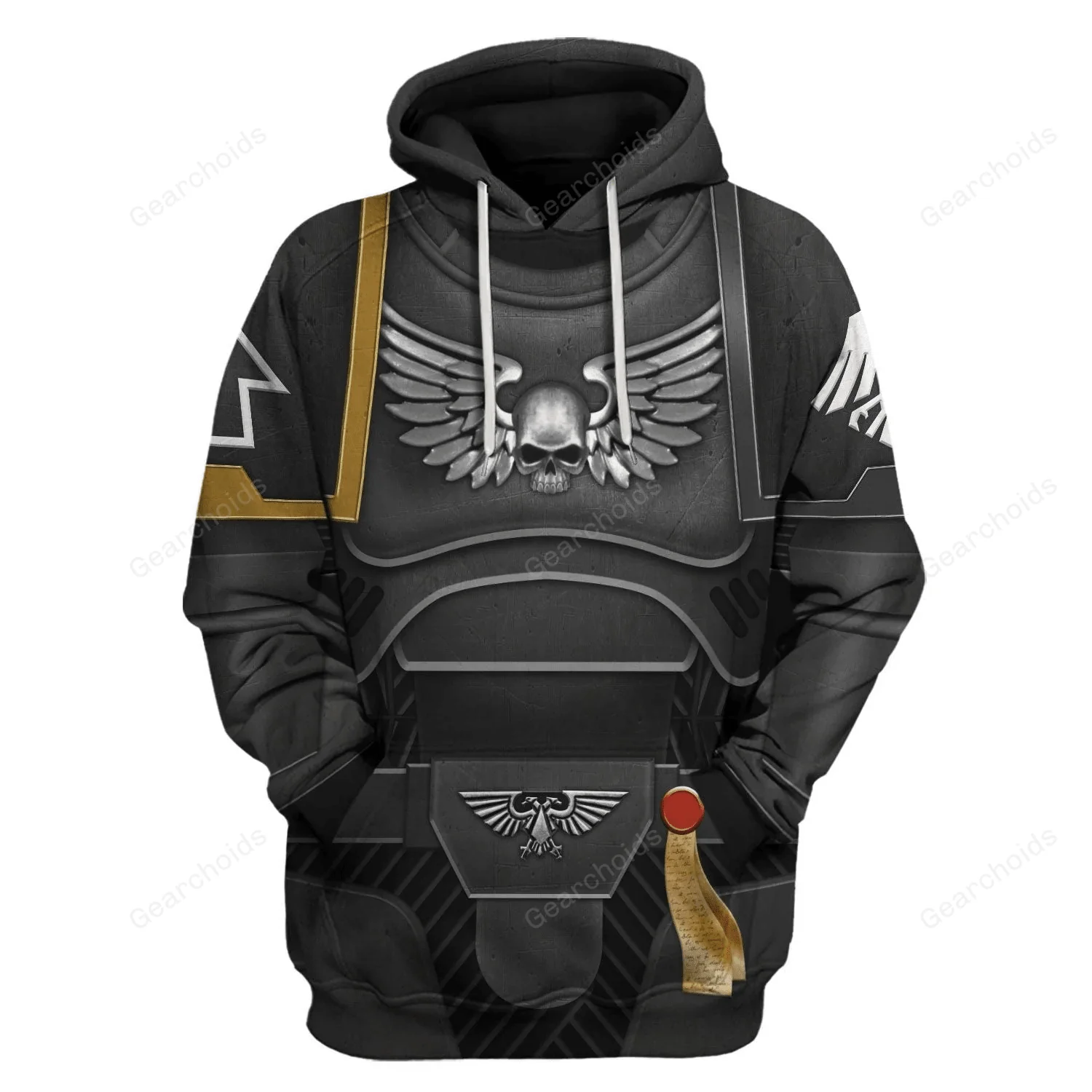 Space Marines Raven Guard - Costume Cosplay Hoodie Sweatshirt Sweatpants CSWRH027 - Image 2