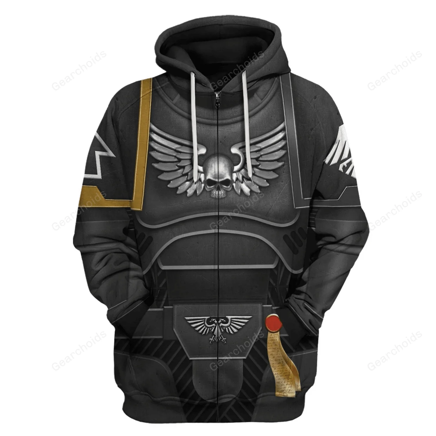 Space Marines Raven Guard - Costume Cosplay Hoodie Sweatshirt Sweatpants CSWRH027 - Image 3