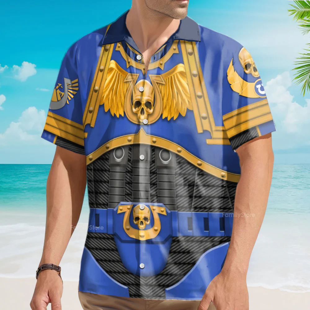 Space Marines Video Games V1 - Costume Cosplay Hawaiian Shirt CSWRH011 - Image 4