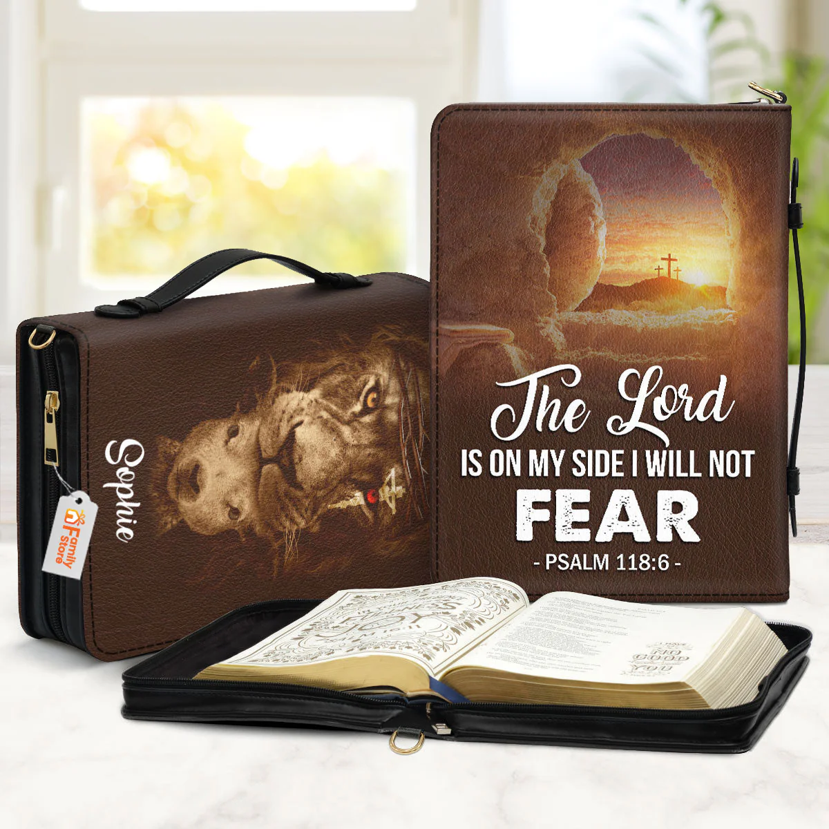 Special Lion The Lord Is On My Side - Thoughtful Gift For Christians - Personalized Bible Covers - AT4081429 - Image 2