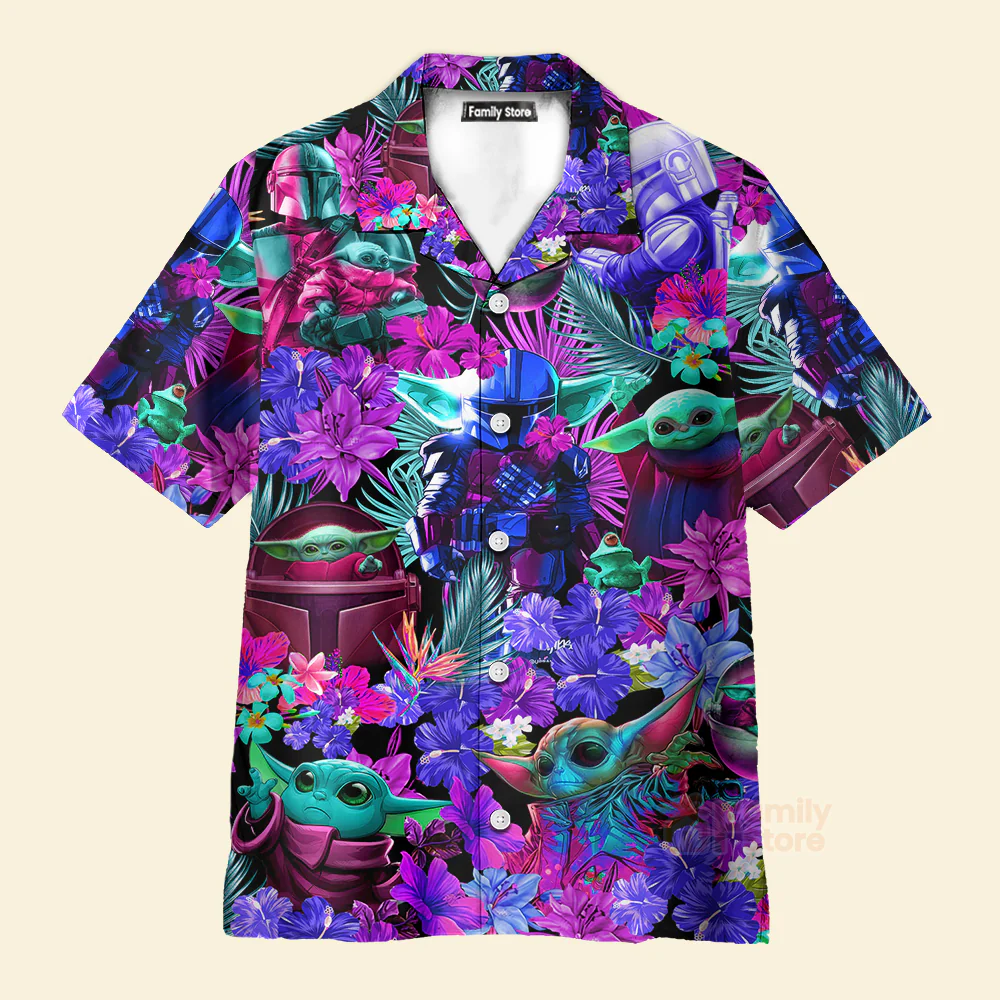 Special Starwars Baby Yoda Synthwave - Hawaiian Shirt