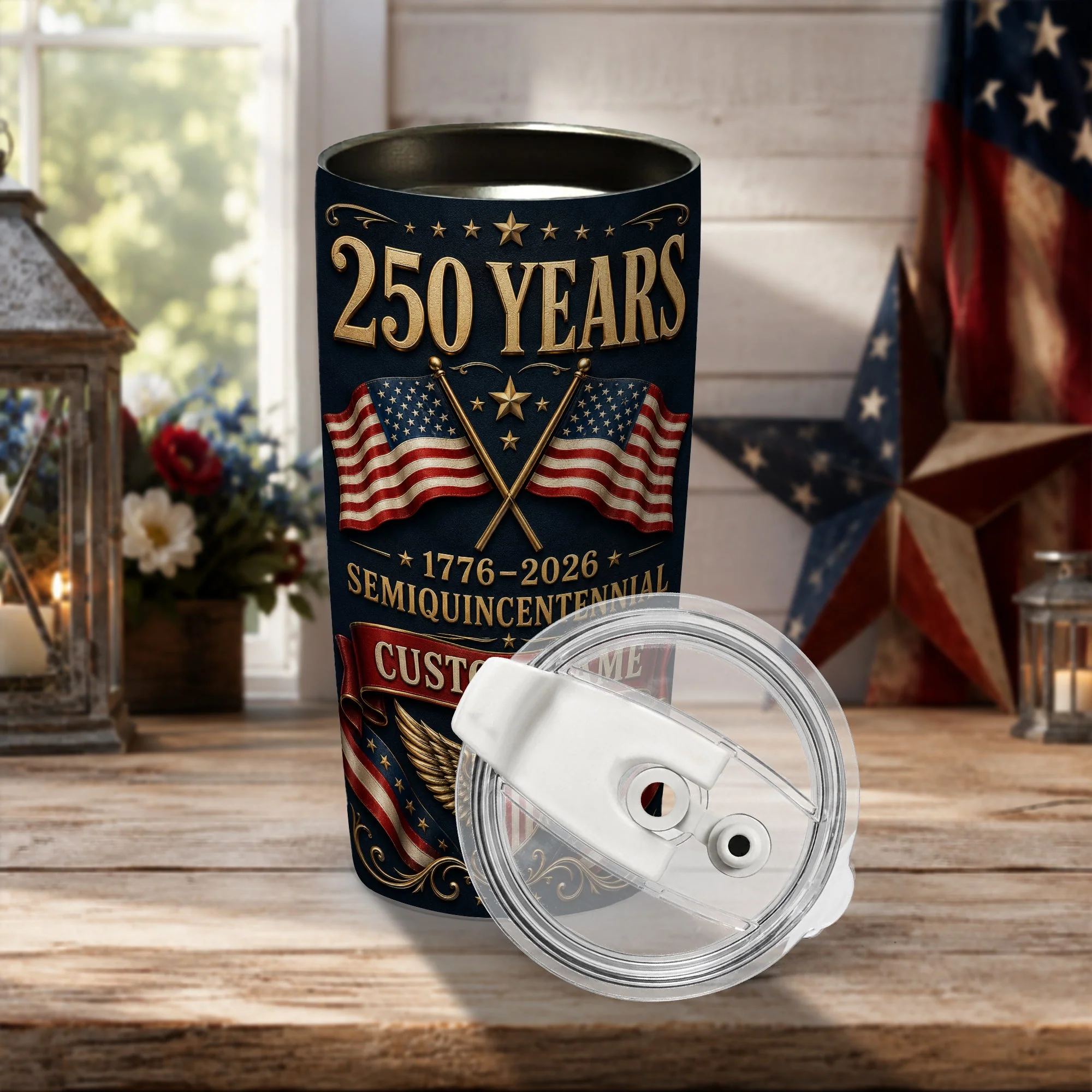 Spirit of 1776 America 250th Patriotic Freedom - Personalized Tumbler - Gift For Patriots - Image 2