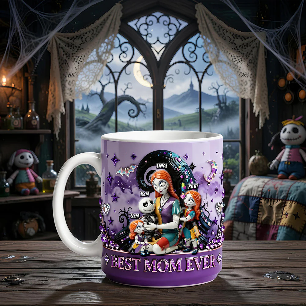 Spooky Best Mom Ever - Personalized Coffee Mug - Gift For Mom, Mother's Day, Fan Movies