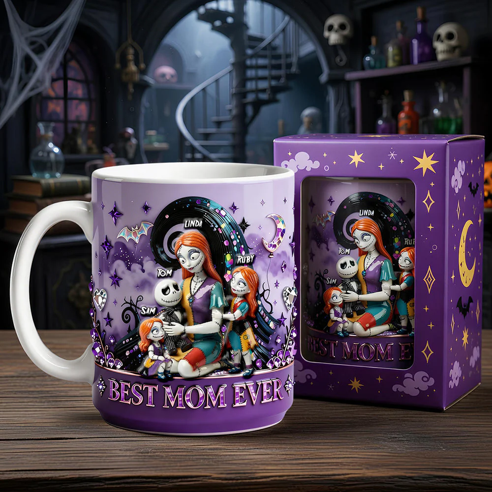 Spooky Best Mom Ever - Personalized Coffee Mug - Gift For Mom, Mother's Day, Fan Movies - Image 2