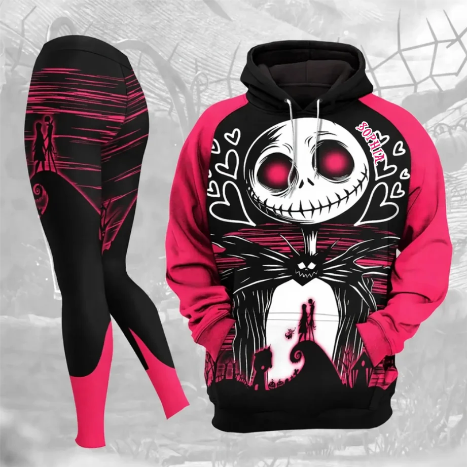 Spooky Couple - Personalized Hoodie And Leggings - Halloween & Christmas Gift For Her HH01