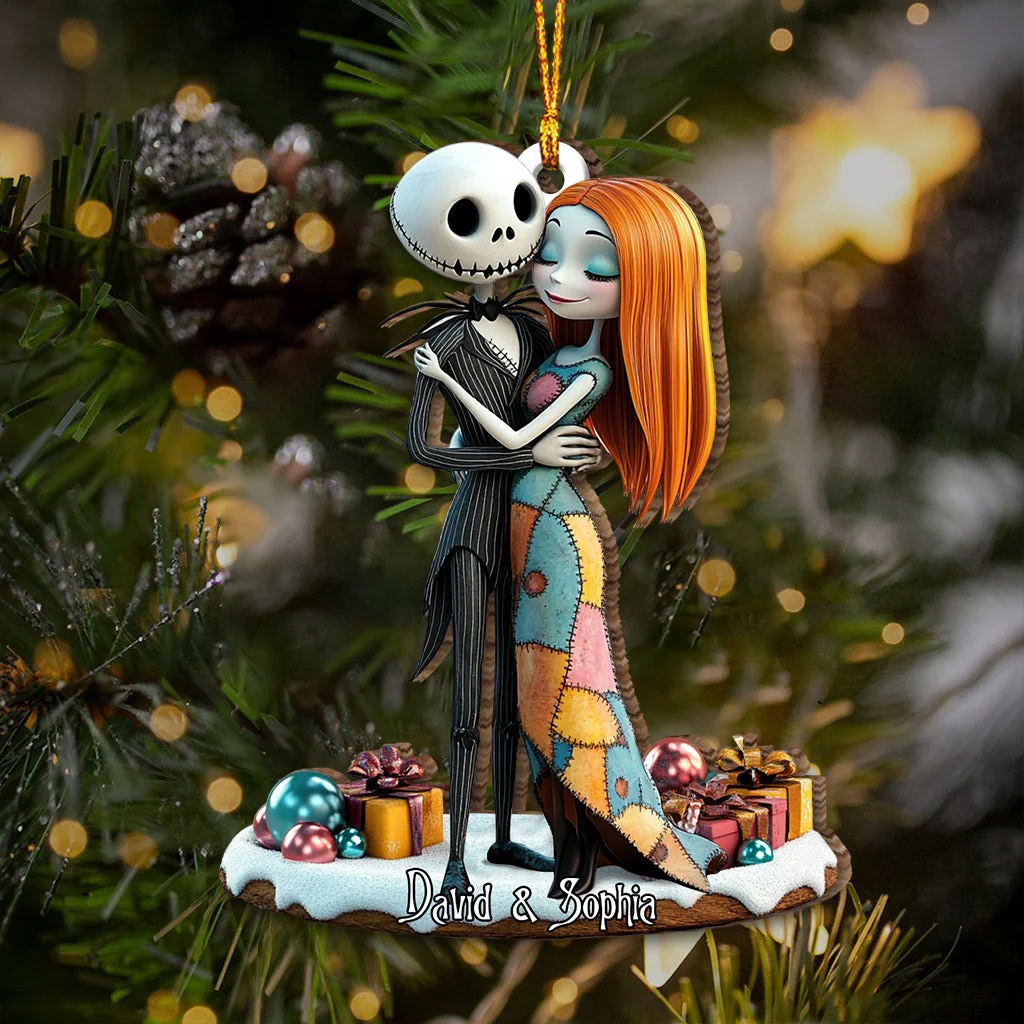 Spooky Couple Till Death Do Us Part - Personalized Acrylic Ornament NL122