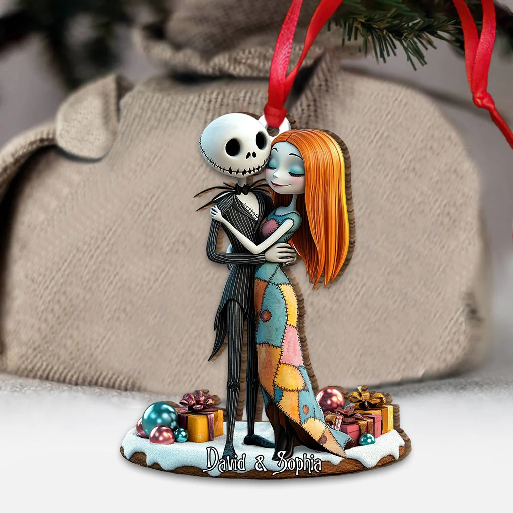 Spooky Couple Till Death Do Us Part - Personalized Acrylic Ornament NL122 - Image 4