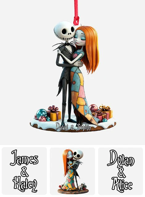 Spooky Couple Till Death Do Us Part - Personalized Acrylic Ornament NL122 - Image 5