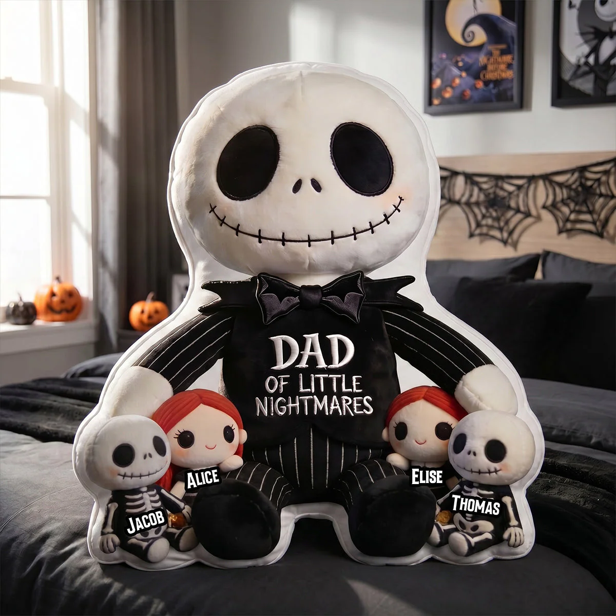 Spooky Dad Of Little Horrors - Personalized Custom Shaped Pillow - Gift For Father's Day - Image 3