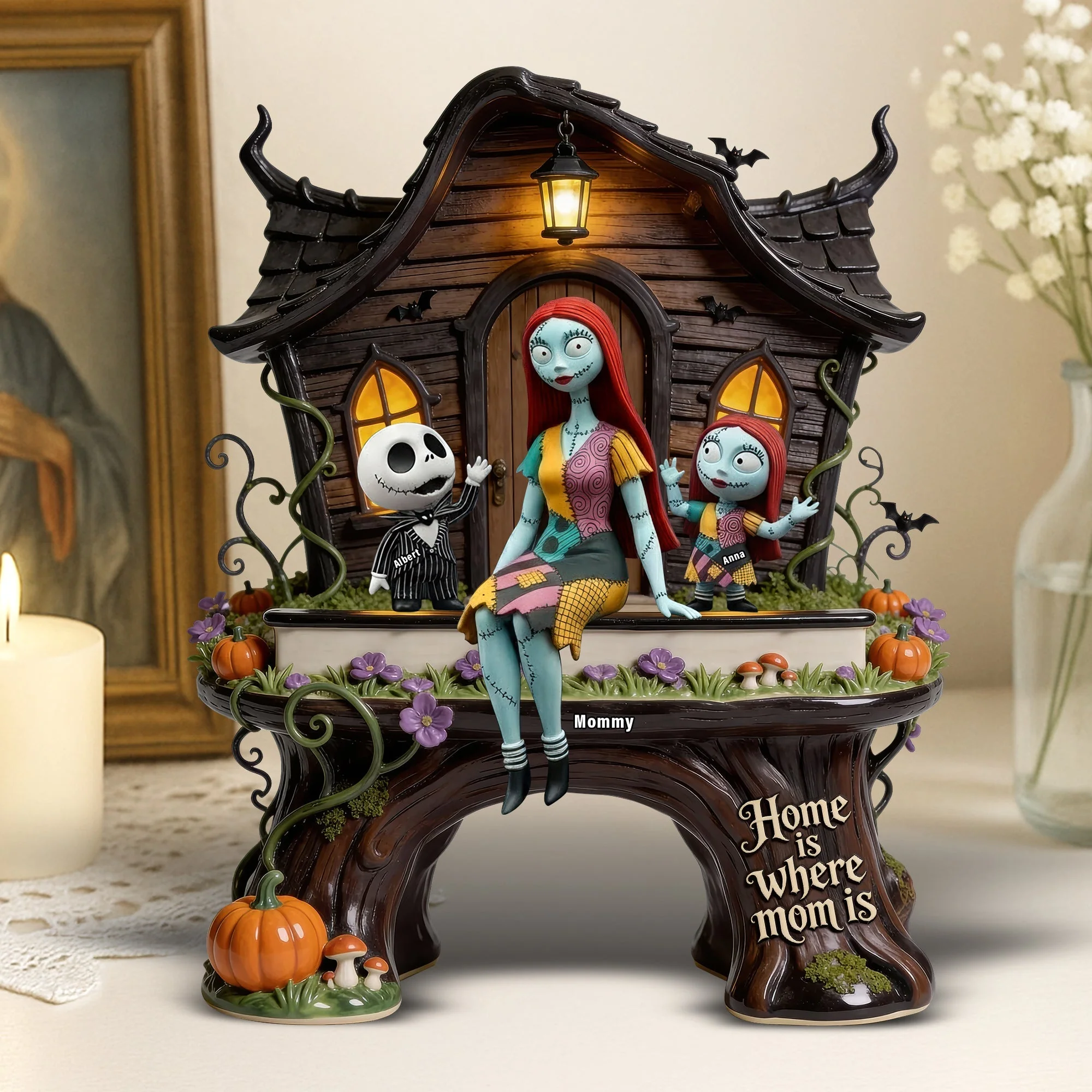 Spooky Home Is Where Mom Is - Personalized Acrylic Plaque - Gift For Mom, Horror Lovers, Movie Fans NL122 - Image 2