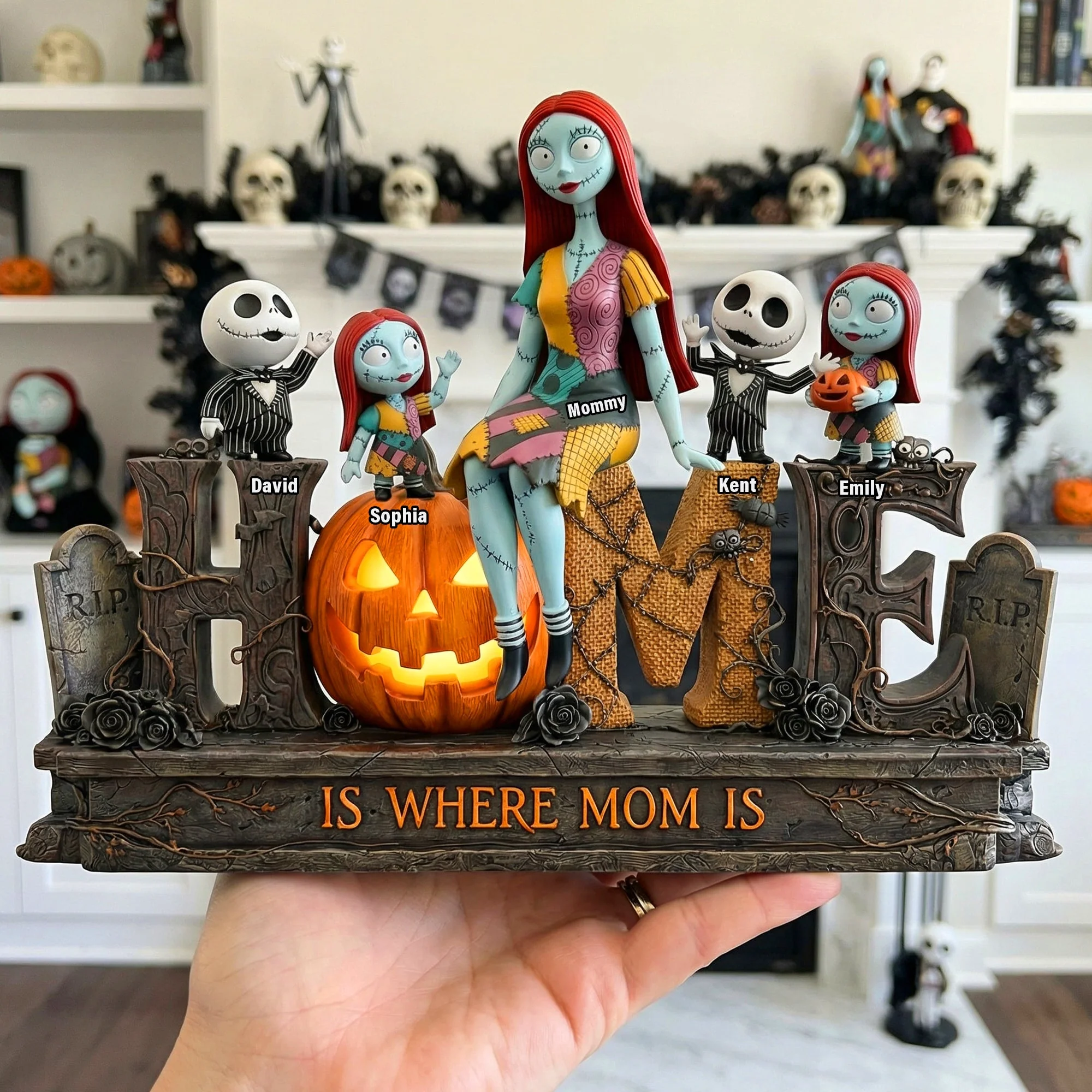 Spooky Home Is Where Mom Is - Personalized Acrylic Plaque - Gift For Mom, Movie Fans NL122