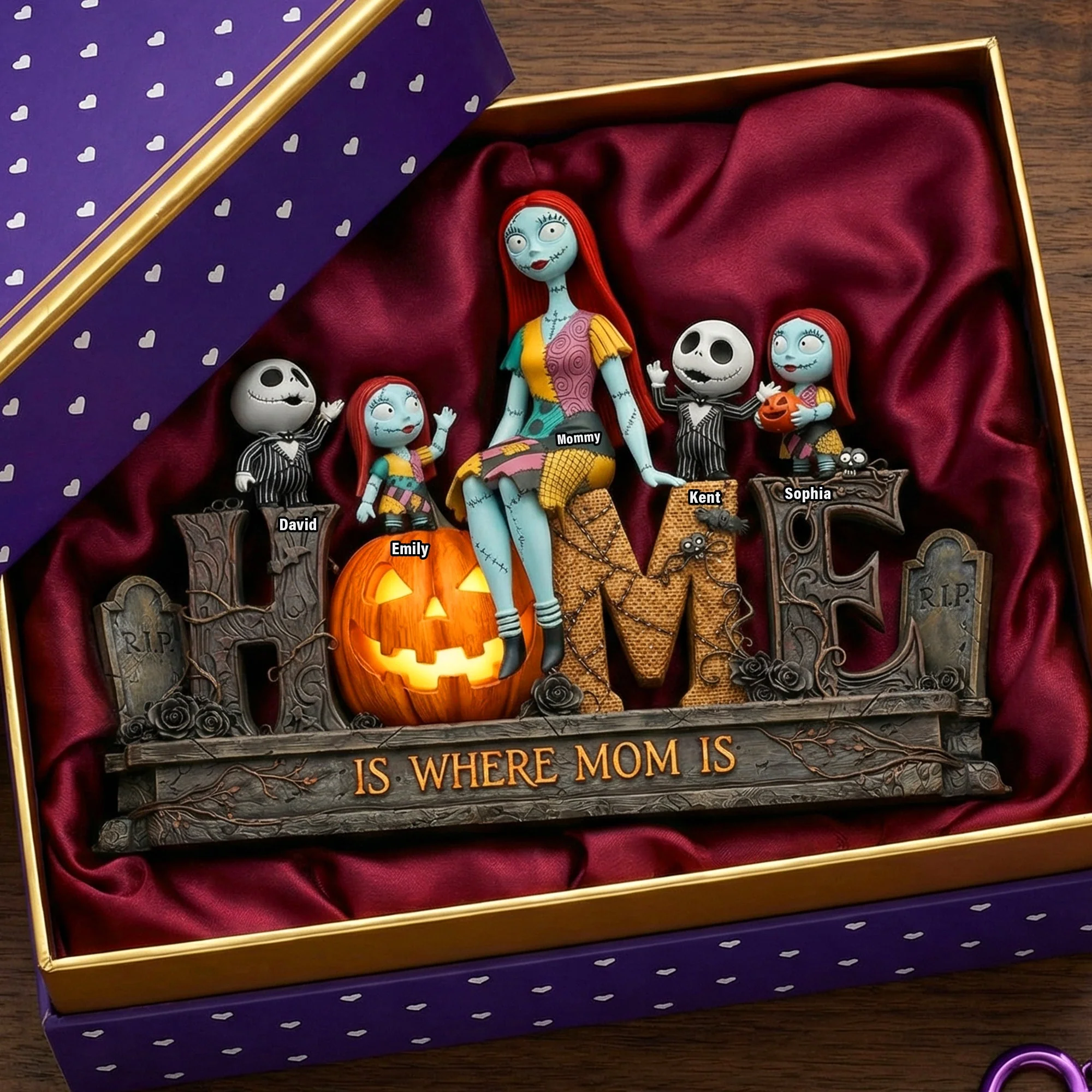 Spooky Home Is Where Mom Is - Personalized Acrylic Plaque - Gift For Mom, Movie Fans NL122 - Image 2