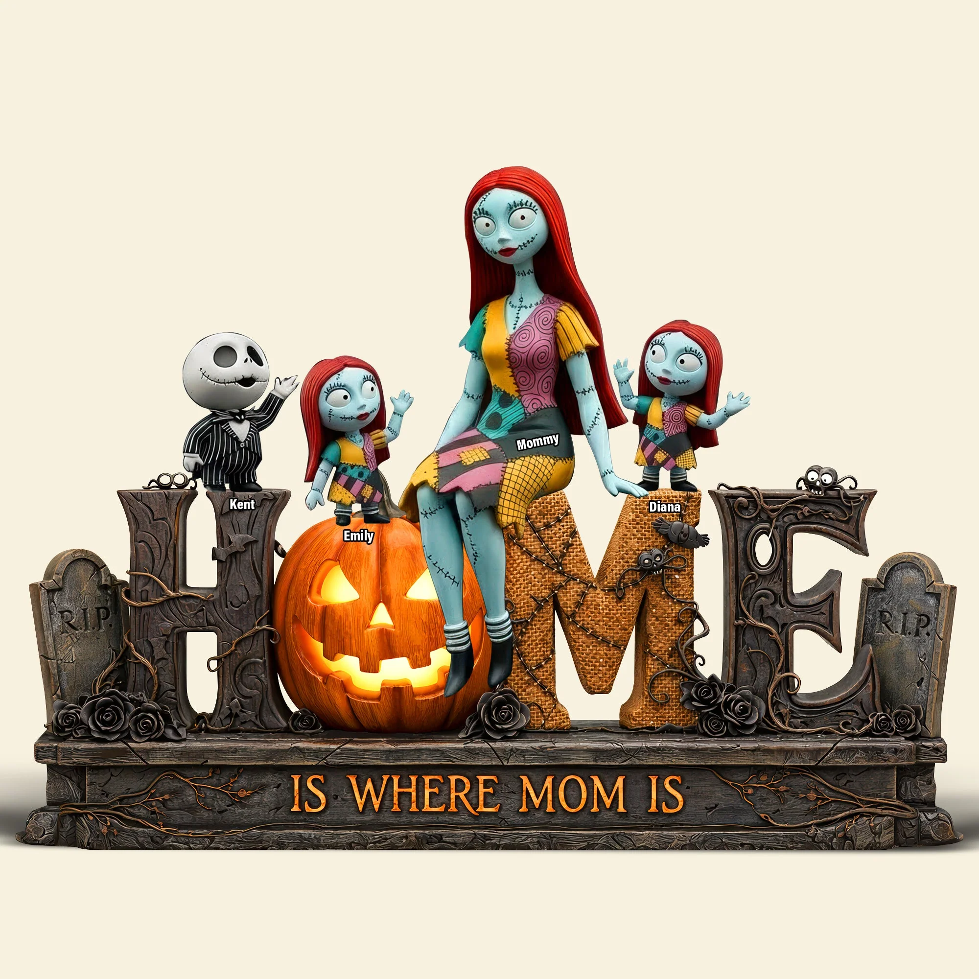 Spooky Home Is Where Mom Is - Personalized Acrylic Plaque - Gift For Mom, Movie Fans NL122 - Image 4
