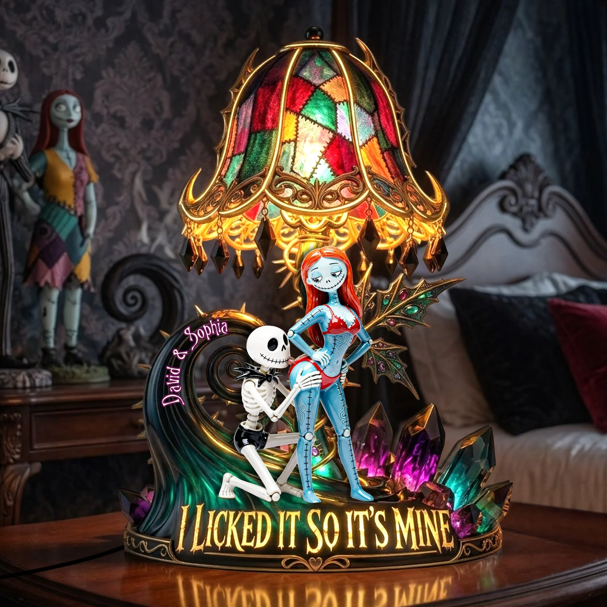 Spooky I Licked It So It's Mine - Personalized Acrylic Light Box - Gift For Couples, Horror Lovers - Image 2