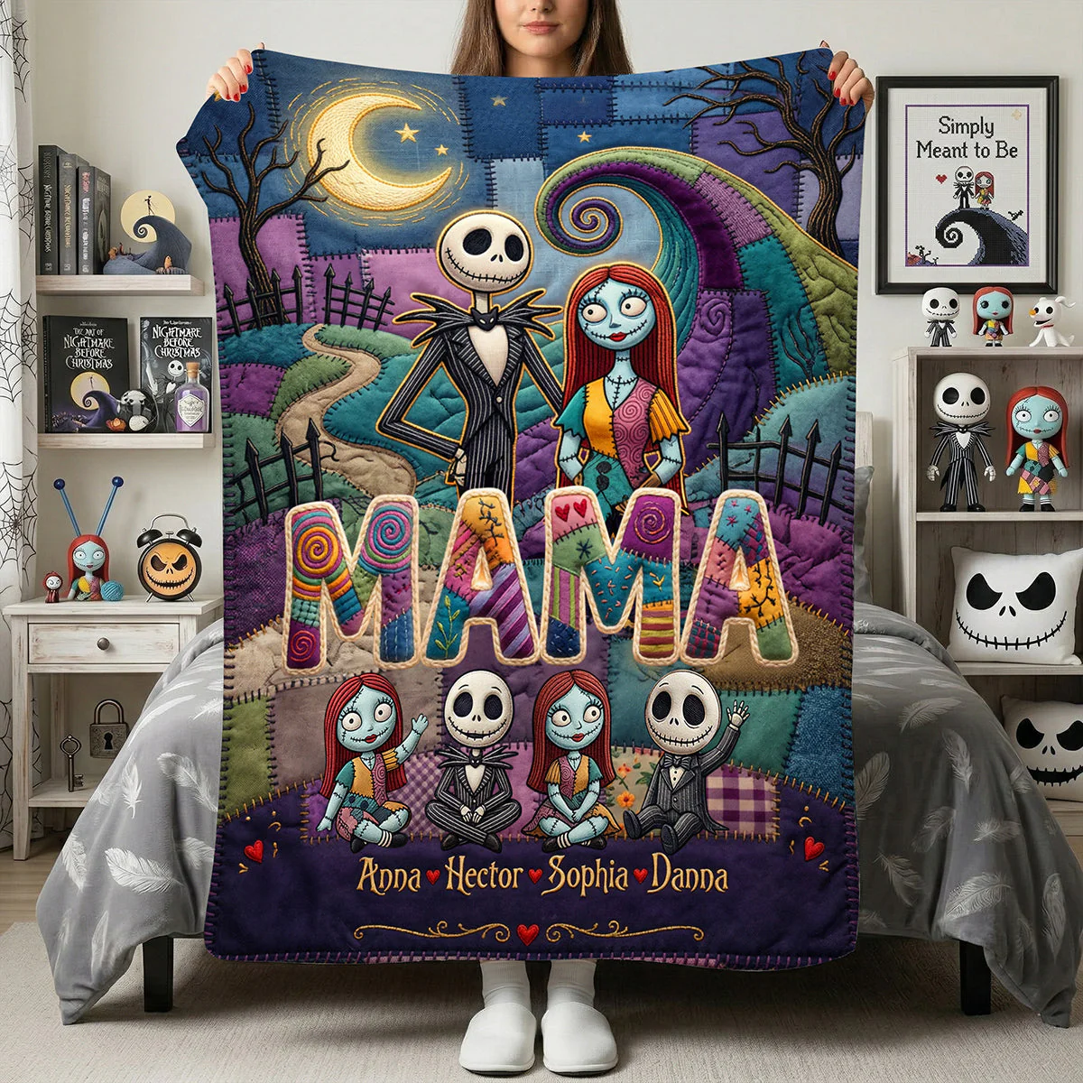Spooky Mama Nightmare - Personalized Blanket - Gift For Mom, Movie Fans NL122