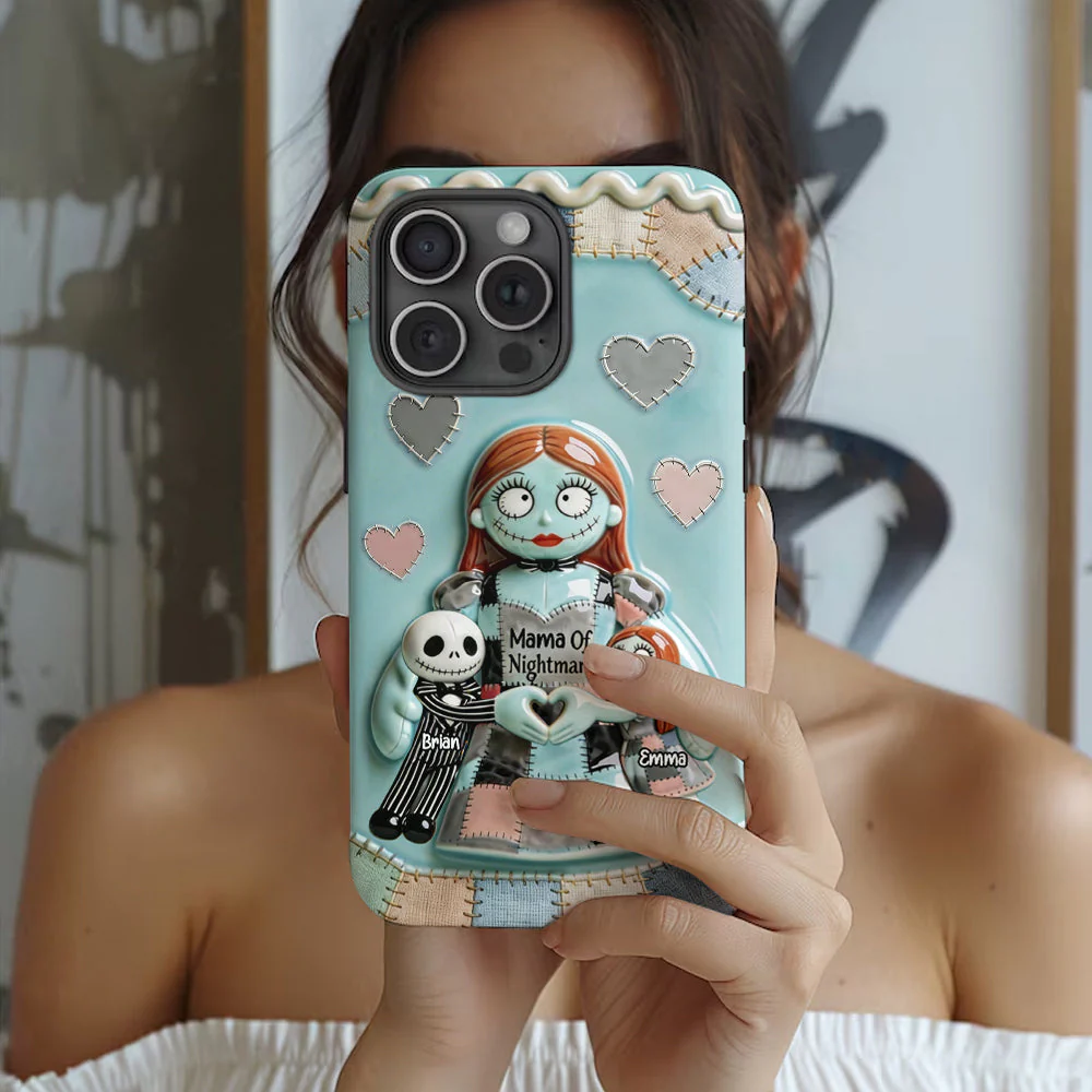 Spooky Mama Of Nightmares - Personalized Phone Case - Gift For Mom, Movie Fans NL122 - Image 3