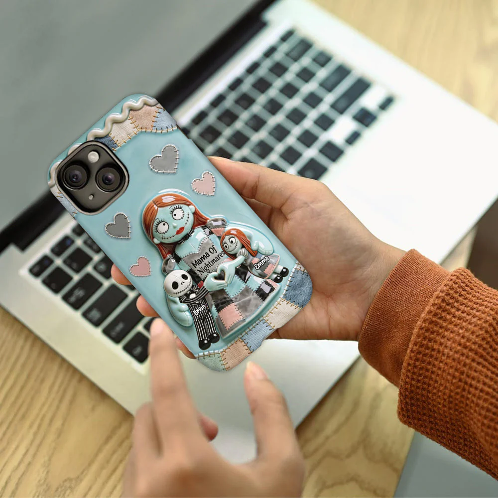 Spooky Mama Of Nightmares - Personalized Phone Case - Gift For Mom, Movie Fans NL122 - Image 4