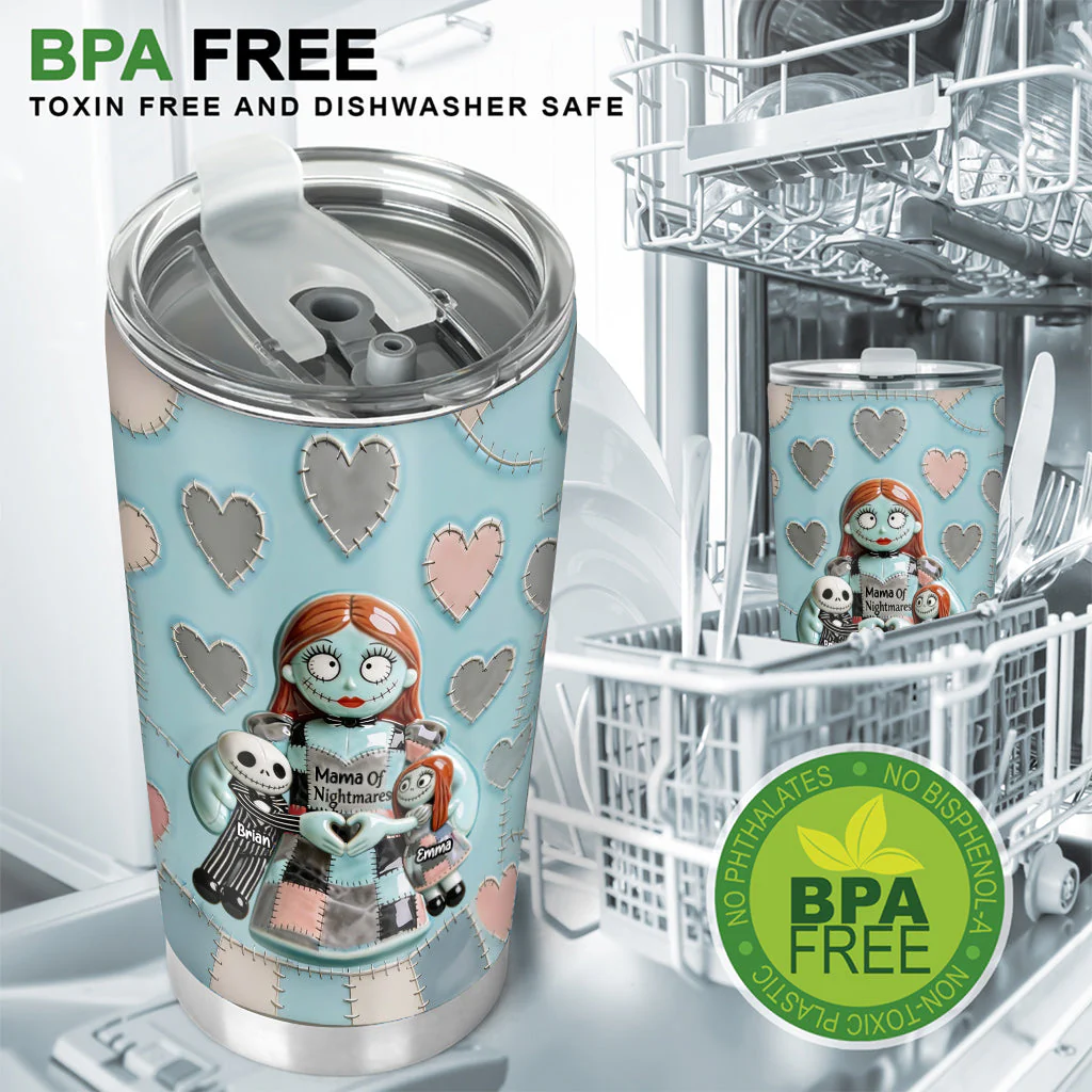 Spooky Mama Of Nightmares - Personalized Tumbler - Gift For Mom, Movie Fans NL122 - Image 5