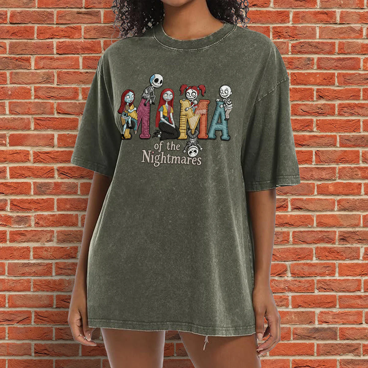 Spooky Mama Of The Nightmares - Personalized T-Shirt - Gift For Mom, Movie Fans NL122 - Image 2