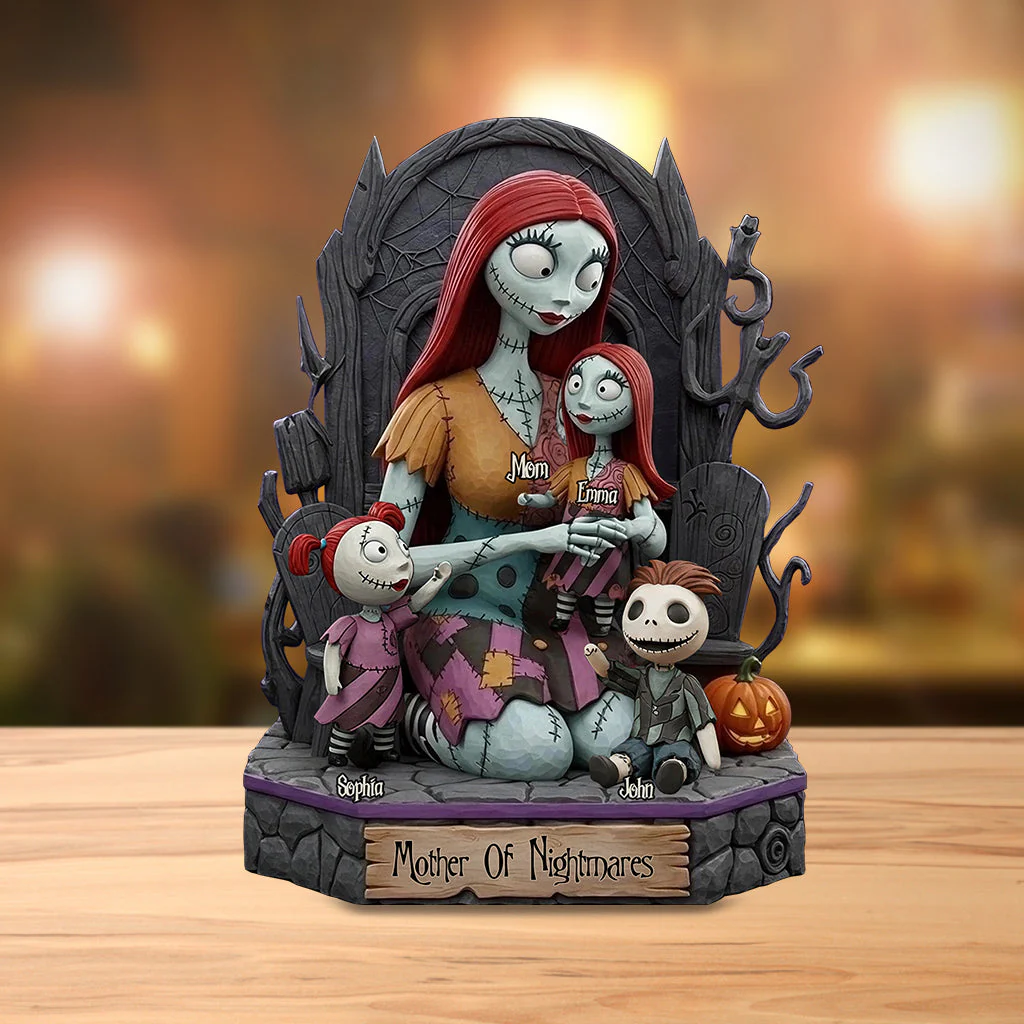 Spooky Mom Of Nightmares - Personalized Custom Shaped Acrylic Plaque - Gift For Mom NL122 - Image 2