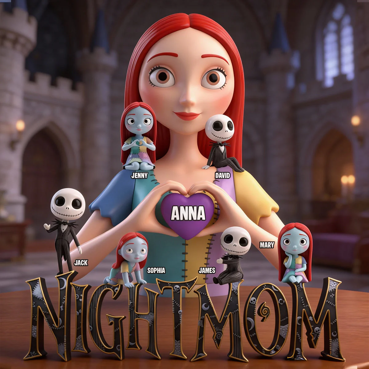 Spooky Nightmom - Personalized Acrylic Plaque - Gift For Mom, Mother's Day NL122
