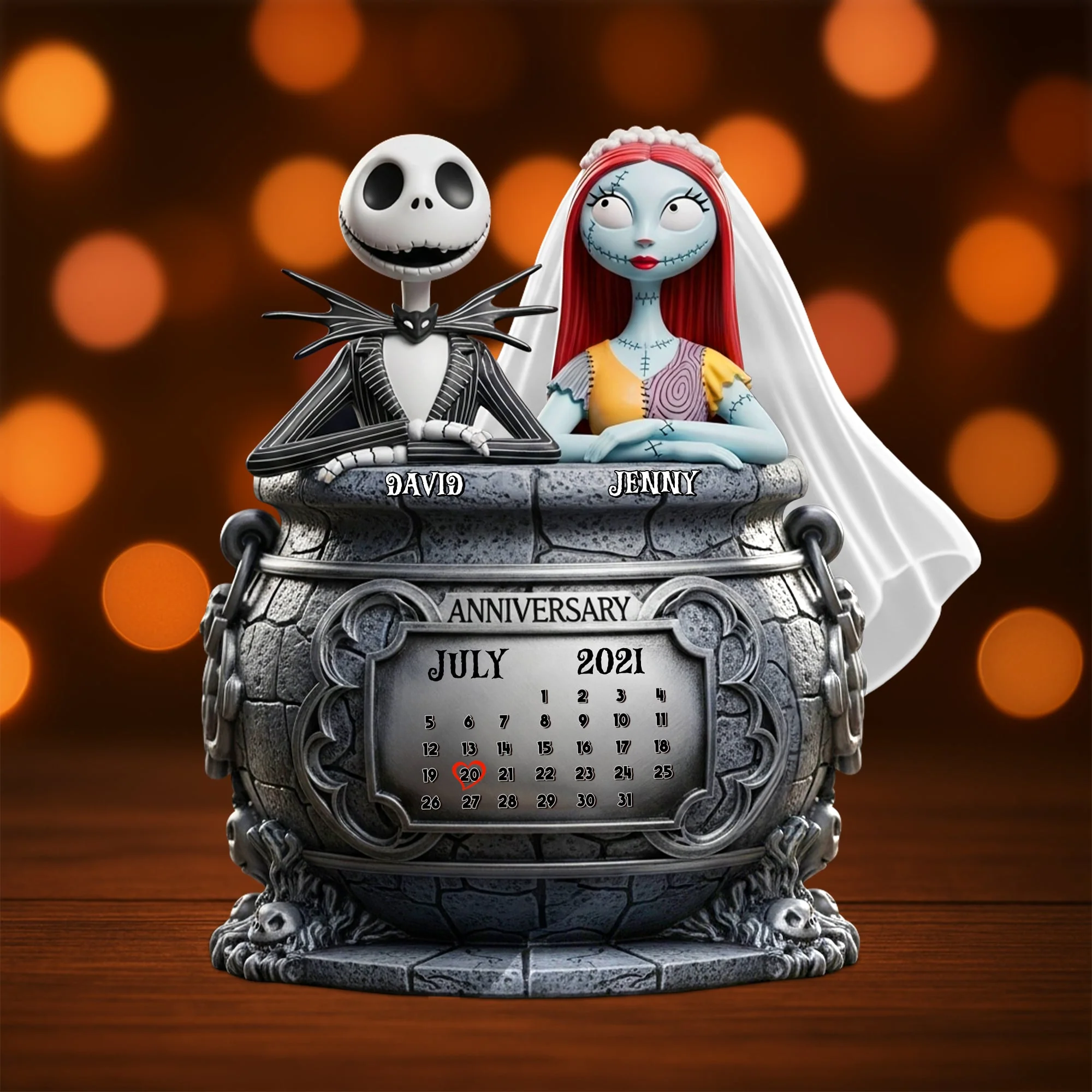 Spooky Our Special Days - Personalized Custom Shaped Squared Acrylic Plaque - Anniversary Gift For Couples NA94