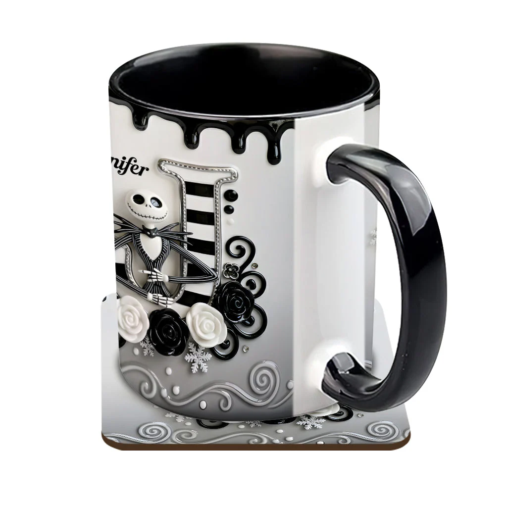 Spooky With Alphabet - Personalized Accent Mug - Christmas Gift For Movie Fans HH01 - Image 2