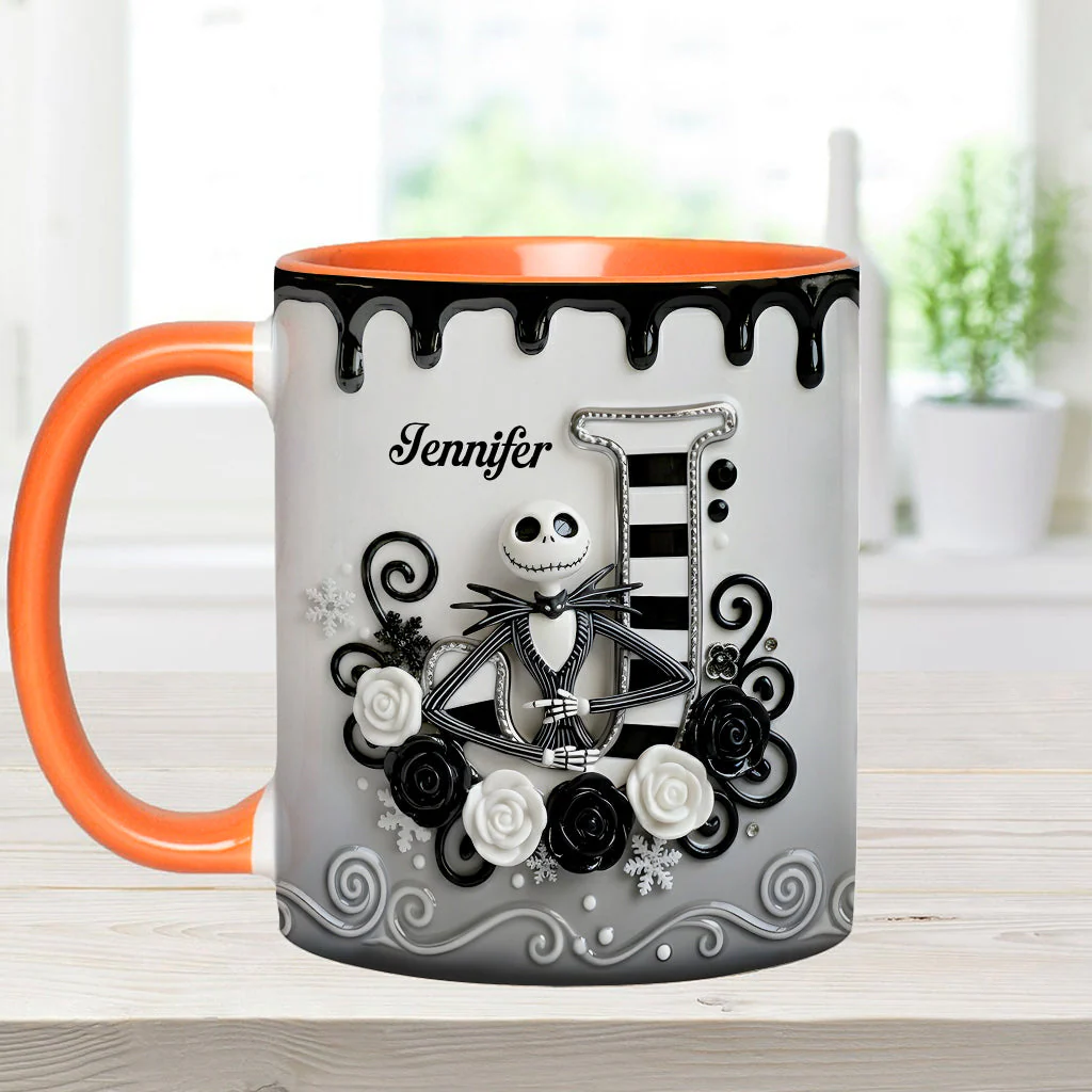 Spooky With Alphabet - Personalized Accent Mug - Christmas Gift For Movie Fans HH01 - Image 3