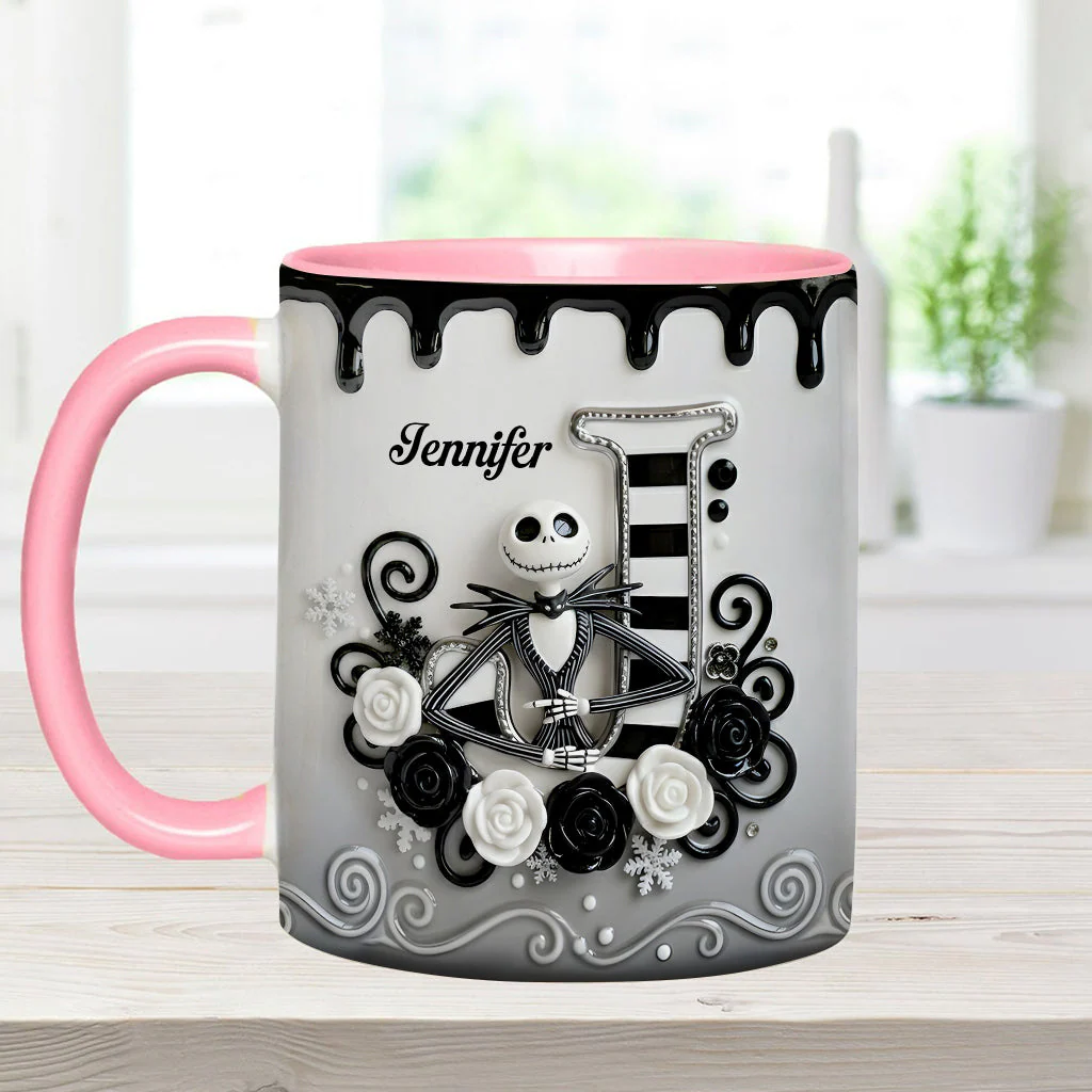 Spooky With Alphabet - Personalized Accent Mug - Christmas Gift For Movie Fans HH01 - Image 4