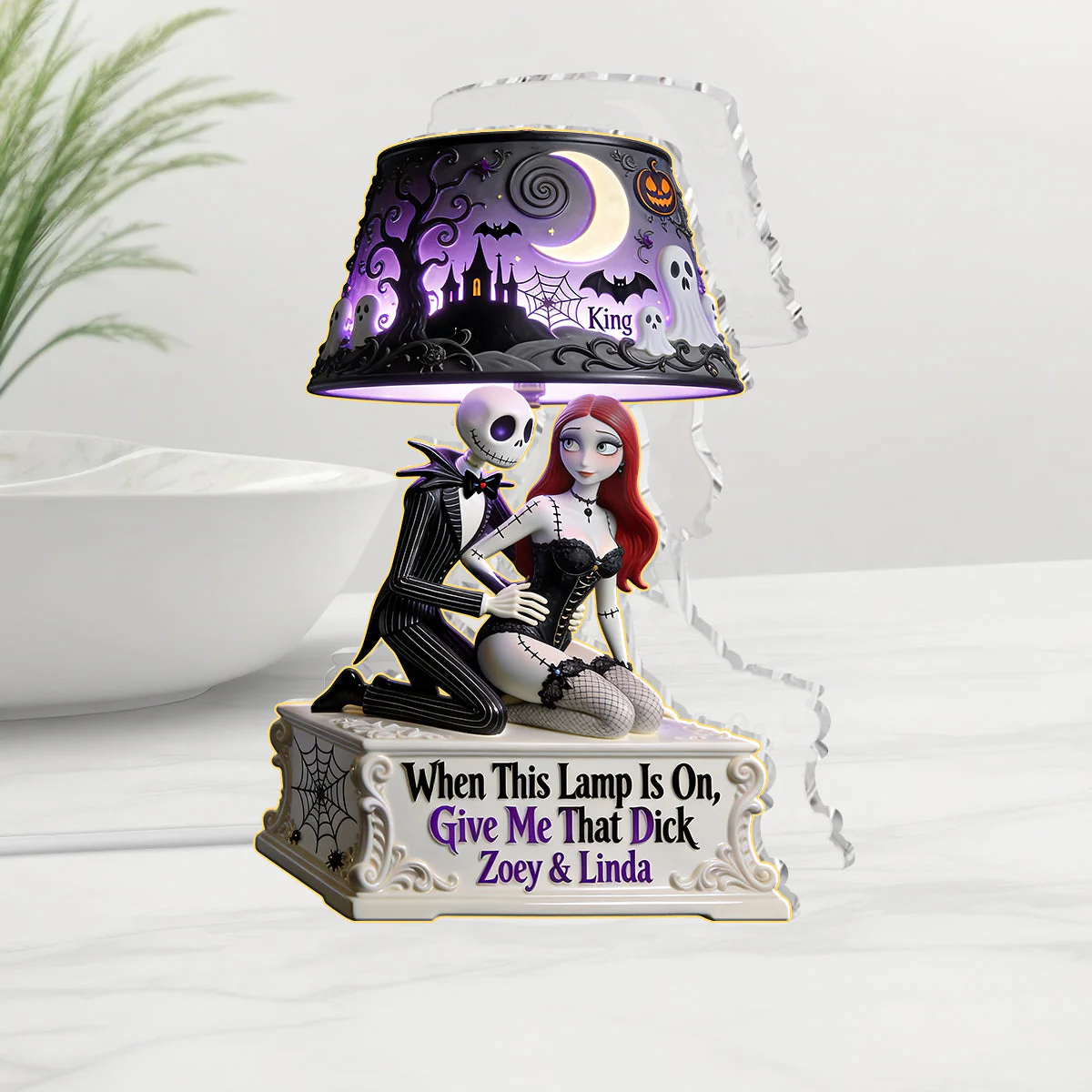 Spooky You Are My Nightmare - Personalized Acrylic Light Box - Gift For Couples - Image 3