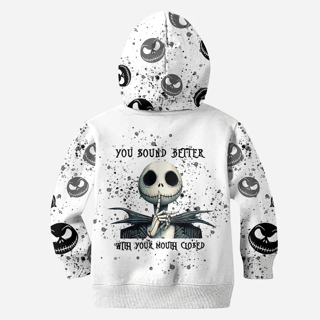 Spooky You Sound Better With Your Mouth Closed -  Personalized Hoodie and Leggings - Christmas Gift For Her HH01 - Image 9