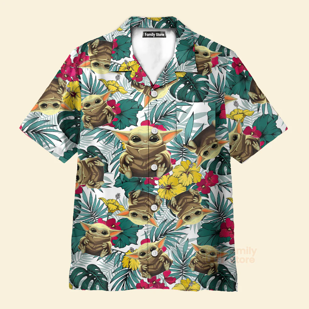 Starwars Baby Yoda - Hawaiian Shirt For Men, Women, Kids - Image 2