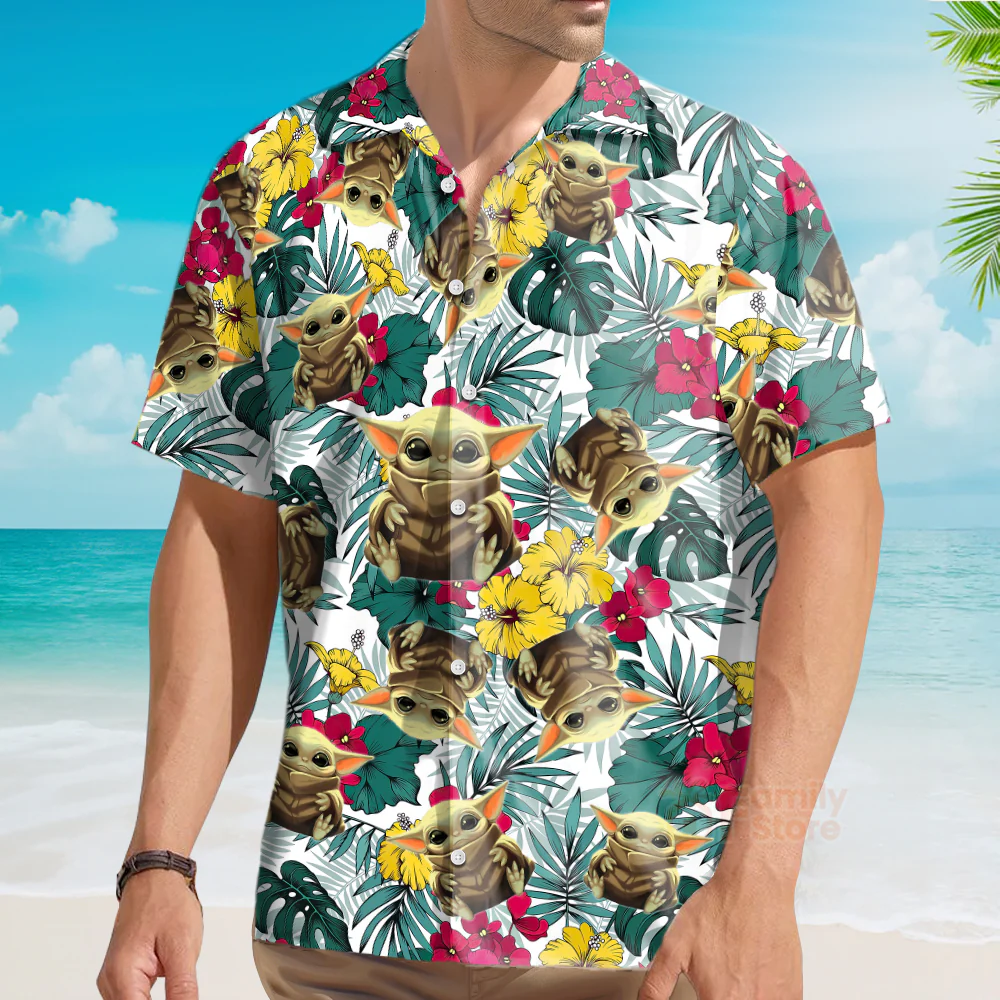 Starwars Baby Yoda - Hawaiian Shirt For Men, Women, Kids - Image 4