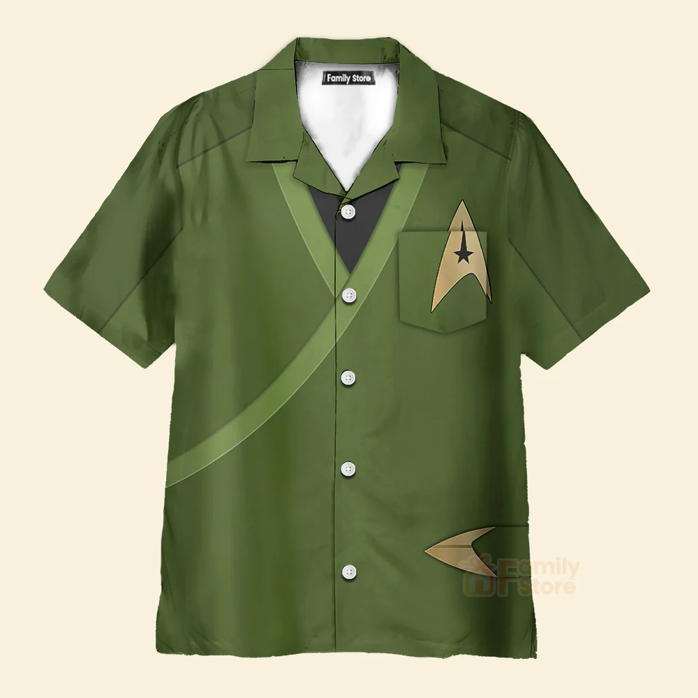 SaTr Captain Pike Green Costume - Hawaiian Shirt - Image 2